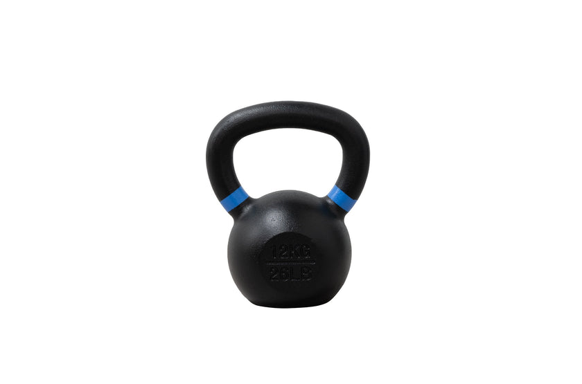 Blue 12 KG Torque Cast Iron Kettlebell <black>