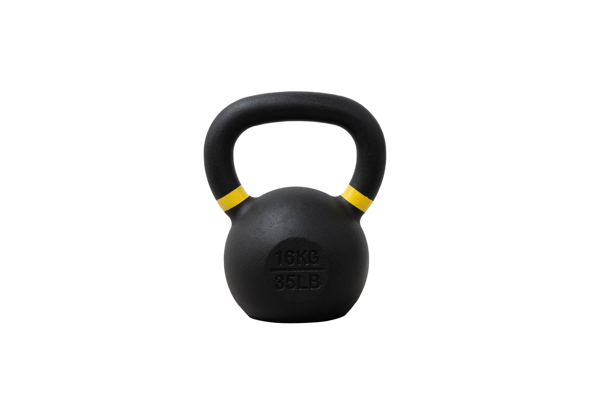 Yellow 16 KG Torque Cast Iron Kettlebell <black>