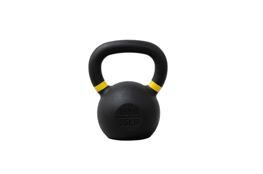 Yellow 16 KG Torque Cast Iron Kettlebell <black>
