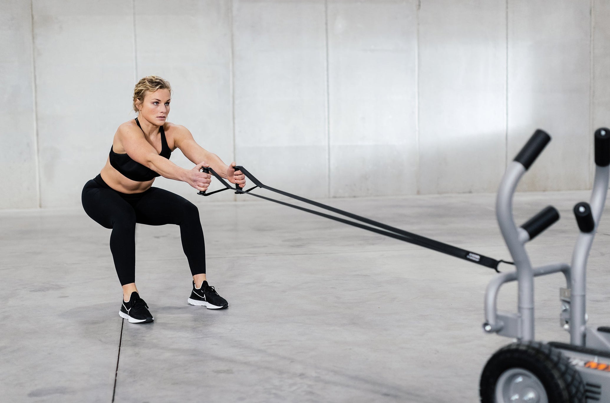 Woman Pulling TANK MX With V-Strap