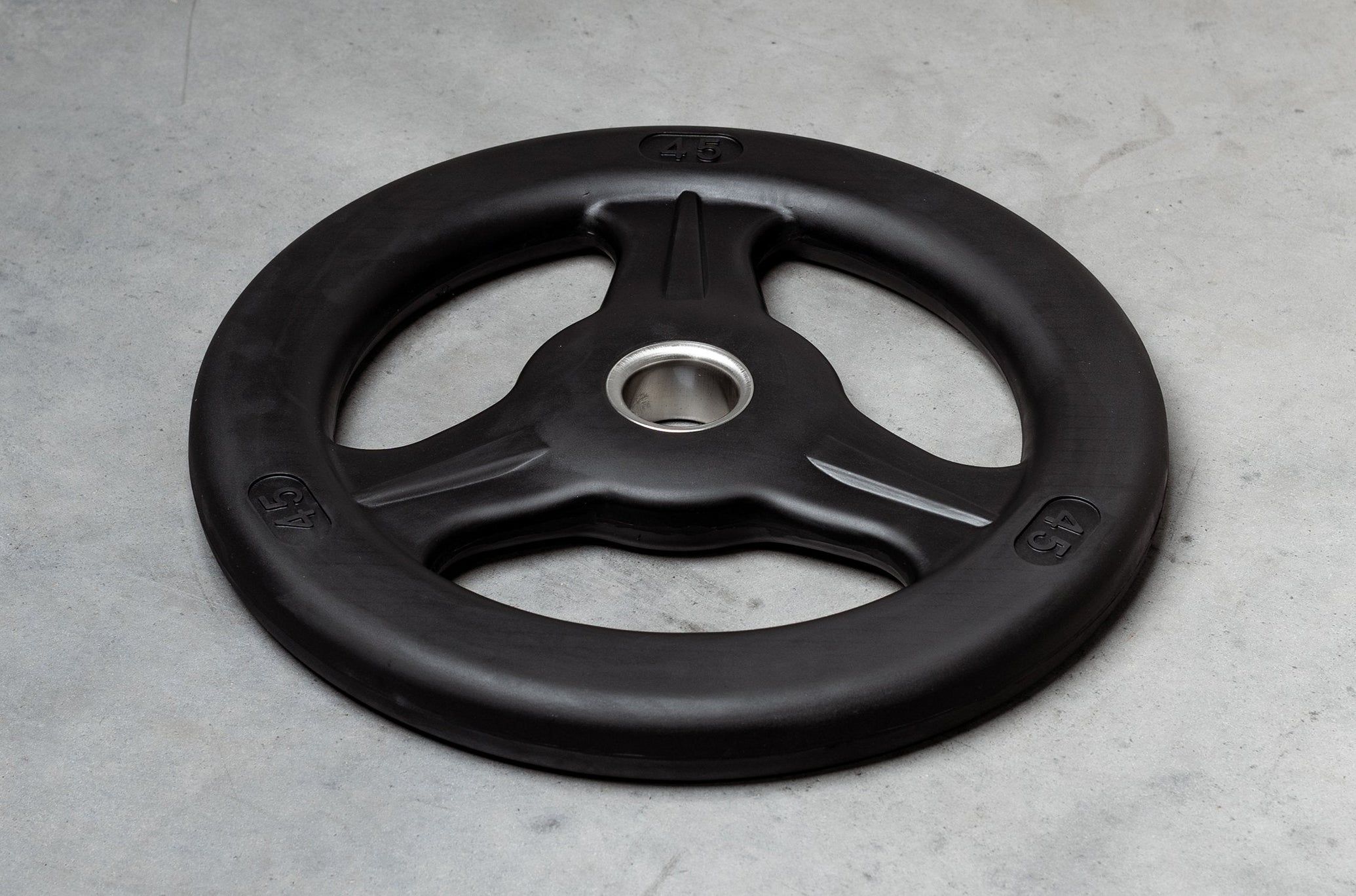 Z4 45 lb Rubber Olympic Grip Plate Black